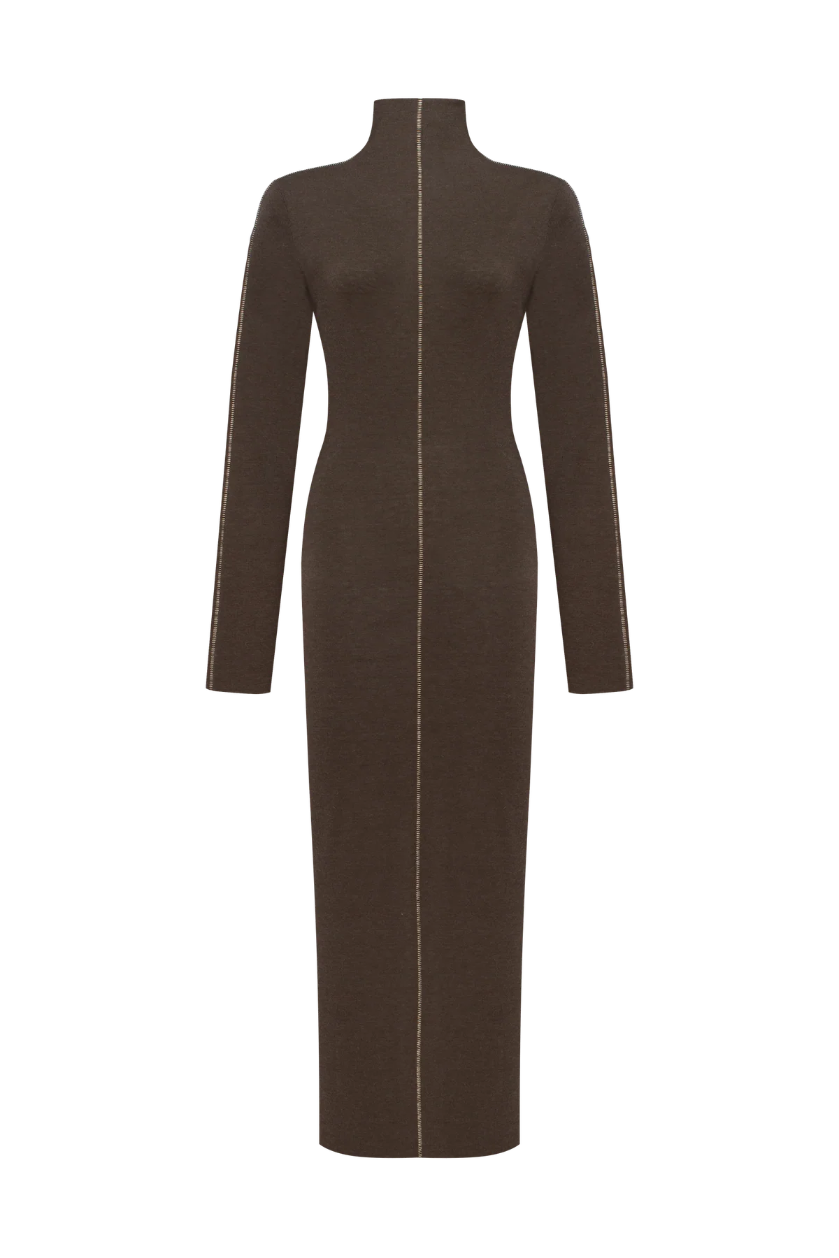 Dark brown long sleeve maxi dress