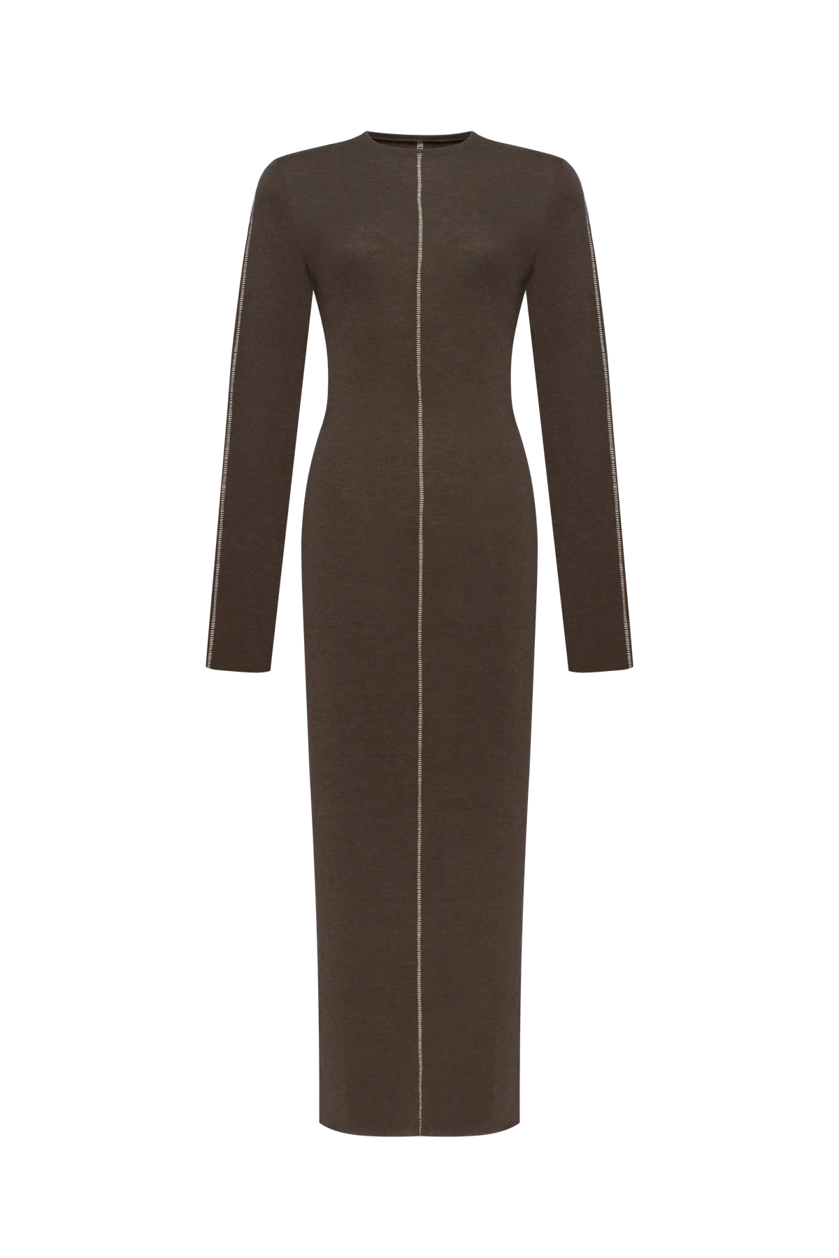 Dark brown long sleeve maxi dress