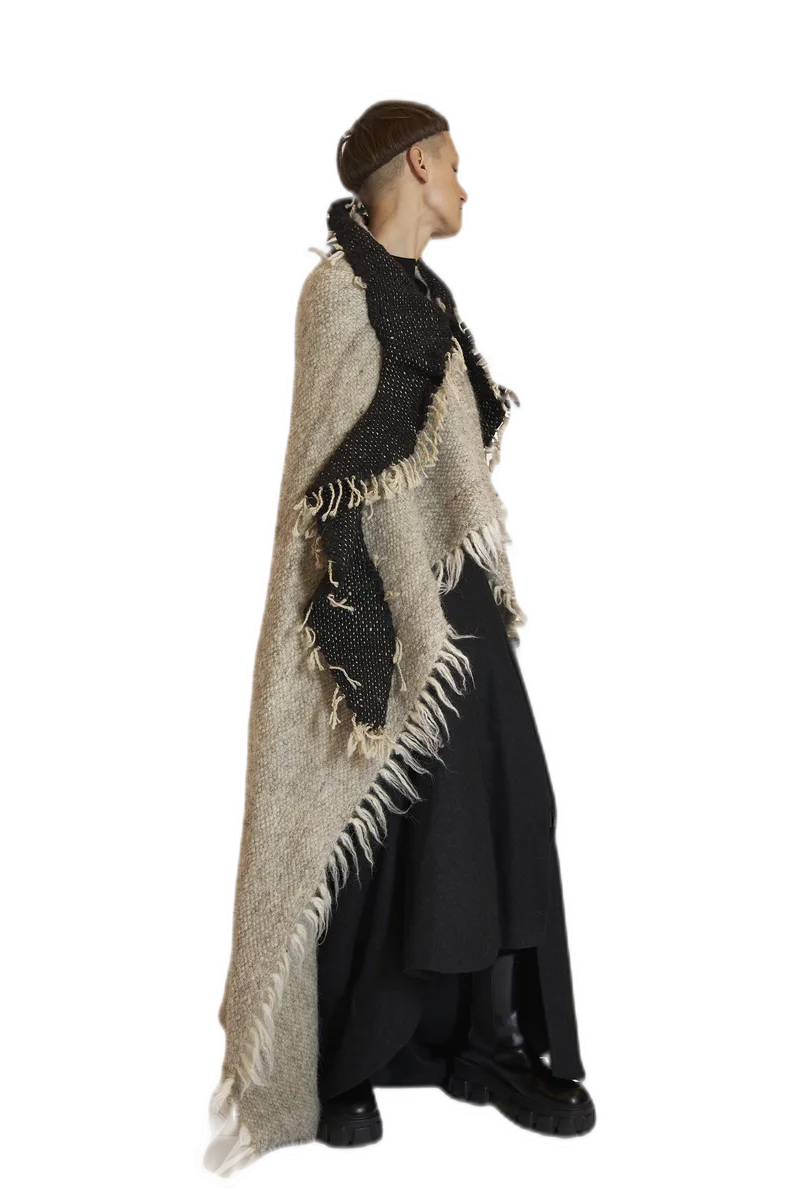 Cream Woven Blanket Wrap view 2