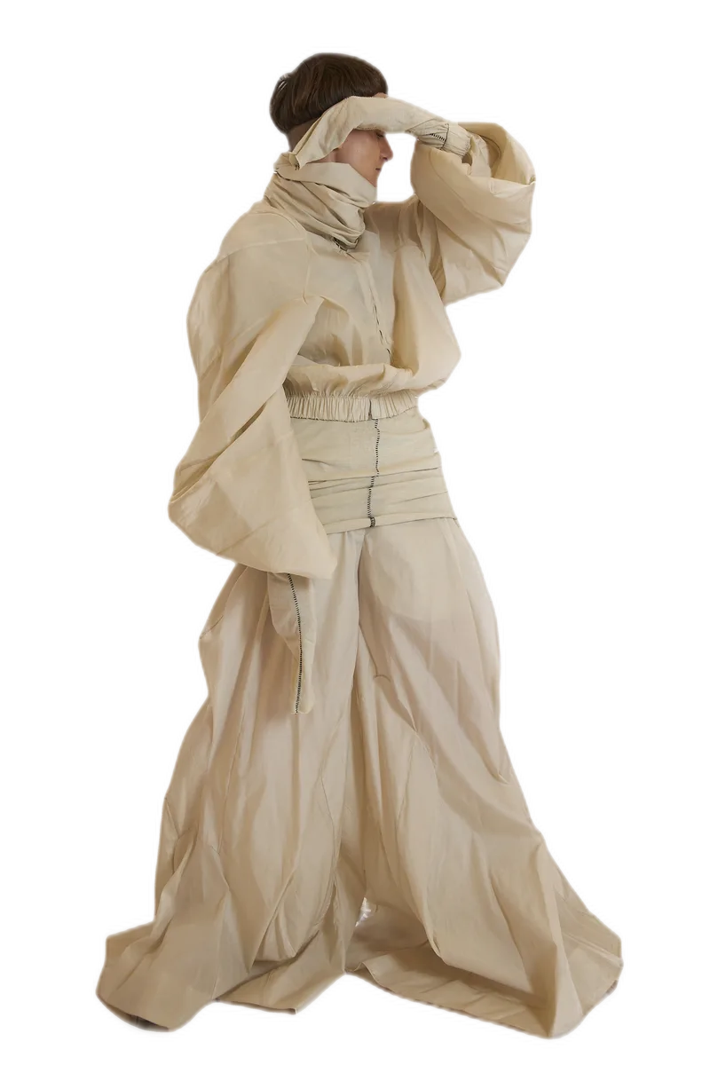 Cream Silk Suit view 3
